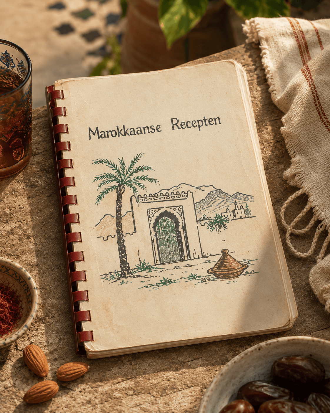 een oud boekje, met Marokkaanse recepten